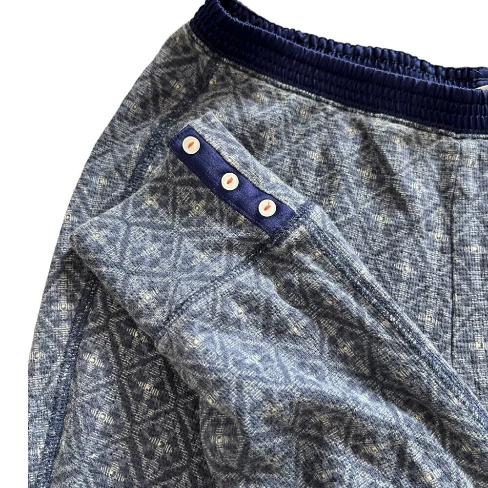 E by Eloise Blue Geometric Lounge Sleep Pants S
